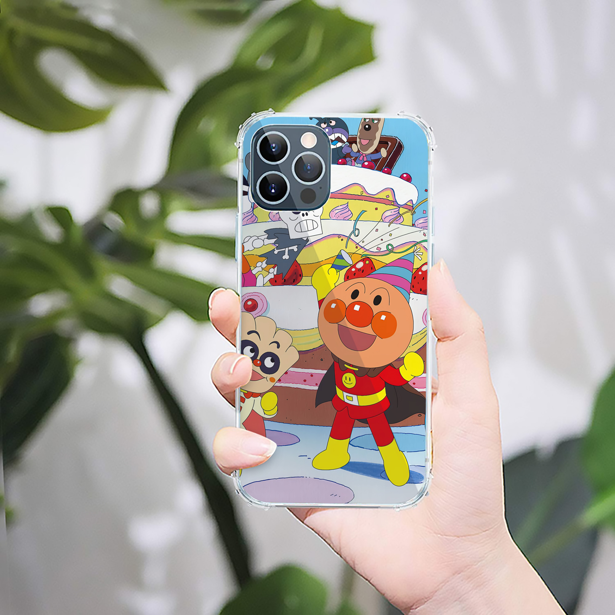 （画像用） アンパンマン Anpanman 【iPhone 12シリーズ対応】透明スマホケース（クリアソフトケース）